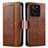 Coque Portefeuille Livre Cuir Etui Clapet S02D pour Xiaomi Mi 13T 5G Marron