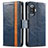 Coque Portefeuille Livre Cuir Etui Clapet S02D pour Xiaomi Poco F3 GT 5G Bleu