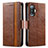 Coque Portefeuille Livre Cuir Etui Clapet S02D pour Xiaomi Poco F3 GT 5G Marron