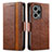 Coque Portefeuille Livre Cuir Etui Clapet S02D pour Xiaomi Poco F5 5G Marron