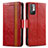 Coque Portefeuille Livre Cuir Etui Clapet S02D pour Xiaomi POCO M3 Pro 5G Rouge