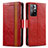 Coque Portefeuille Livre Cuir Etui Clapet S02D pour Xiaomi Poco M4 Pro 5G Rouge