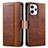 Coque Portefeuille Livre Cuir Etui Clapet S02D pour Xiaomi Redmi 12 4G Marron