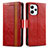 Coque Portefeuille Livre Cuir Etui Clapet S02D pour Xiaomi Redmi 12 4G Rouge