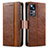 Coque Portefeuille Livre Cuir Etui Clapet S02D pour Xiaomi Redmi K50 Ultra 5G Marron