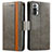 Coque Portefeuille Livre Cuir Etui Clapet S02D pour Xiaomi Redmi Note 10 Pro Max Gris