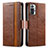 Coque Portefeuille Livre Cuir Etui Clapet S02D pour Xiaomi Redmi Note 10 Pro Max Marron