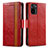 Coque Portefeuille Livre Cuir Etui Clapet S02D pour Xiaomi Redmi Note 10S 4G Rouge