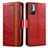 Coque Portefeuille Livre Cuir Etui Clapet S02D pour Xiaomi Redmi Note 10T 5G Rouge