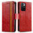 Coque Portefeuille Livre Cuir Etui Clapet S02D pour Xiaomi Redmi Note 11 4G (2021) Rouge
