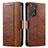 Coque Portefeuille Livre Cuir Etui Clapet S02D pour Xiaomi Redmi Note 11 4G (2022) Marron