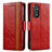 Coque Portefeuille Livre Cuir Etui Clapet S02D pour Xiaomi Redmi Note 11 Pro 4G Rouge