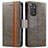 Coque Portefeuille Livre Cuir Etui Clapet S02D pour Xiaomi Redmi Note 11 Pro 5G Gris