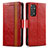 Coque Portefeuille Livre Cuir Etui Clapet S02D pour Xiaomi Redmi Note 11S 4G Rouge