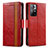 Coque Portefeuille Livre Cuir Etui Clapet S02D pour Xiaomi Redmi Note 11S 5G Rouge