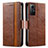 Coque Portefeuille Livre Cuir Etui Clapet S02D pour Xiaomi Redmi Note 12S Marron