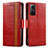 Coque Portefeuille Livre Cuir Etui Clapet S02D pour Xiaomi Redmi Note 12S Rouge