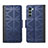 Coque Portefeuille Livre Cuir Etui Clapet S03D pour Motorola Moto Edge S30 5G Bleu