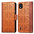 Coque Portefeuille Livre Cuir Etui Clapet S03D pour Nokia C2 2nd Edition Marron