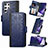 Coque Portefeuille Livre Cuir Etui Clapet S03D pour Samsung Galaxy S21 Ultra 5G Petit