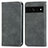 Coque Portefeuille Livre Cuir Etui Clapet S04D pour Google Pixel 7 Pro 5G Gris