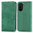 Coque Portefeuille Livre Cuir Etui Clapet S04D pour Huawei Enjoy 50 Vert