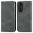 Coque Portefeuille Livre Cuir Etui Clapet S04D pour Huawei Honor 60 5G Gris