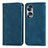 Coque Portefeuille Livre Cuir Etui Clapet S04D pour Huawei Honor X7b Bleu