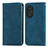 Coque Portefeuille Livre Cuir Etui Clapet S04D pour Huawei Nova 9 SE Bleu