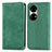 Coque Portefeuille Livre Cuir Etui Clapet S04D pour Huawei P50 Vert