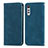 Coque Portefeuille Livre Cuir Etui Clapet S04D pour LG Velvet 2 Pro Bleu