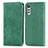 Coque Portefeuille Livre Cuir Etui Clapet S04D pour LG Velvet 2 Pro Vert