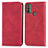 Coque Portefeuille Livre Cuir Etui Clapet S04D pour Motorola Moto E20 Rouge