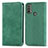 Coque Portefeuille Livre Cuir Etui Clapet S04D pour Motorola Moto E20 Vert