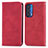 Coque Portefeuille Livre Cuir Etui Clapet S04D pour Motorola Moto Edge (2021) 5G Rouge