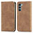 Coque Portefeuille Livre Cuir Etui Clapet S04D pour Motorola Moto Edge S30 5G Marron