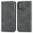 Coque Portefeuille Livre Cuir Etui Clapet S04D pour Motorola Moto G Play Gen 2 Gris