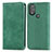 Coque Portefeuille Livre Cuir Etui Clapet S04D pour Motorola Moto G Play Gen 2 Vert