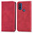 Coque Portefeuille Livre Cuir Etui Clapet S04D pour Motorola Moto G Pure Rouge