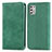 Coque Portefeuille Livre Cuir Etui Clapet S04D pour Motorola Moto G Stylus (2021) Vert