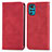 Coque Portefeuille Livre Cuir Etui Clapet S04D pour Motorola Moto G22 Rouge