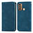 Coque Portefeuille Livre Cuir Etui Clapet S04D pour Motorola Moto G40 Fusion Bleu