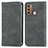 Coque Portefeuille Livre Cuir Etui Clapet S04D pour Motorola Moto G40 Fusion Gris