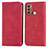 Coque Portefeuille Livre Cuir Etui Clapet S04D pour Motorola Moto G40 Fusion Rouge