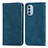 Coque Portefeuille Livre Cuir Etui Clapet S04D pour Motorola Moto G51 5G Bleu