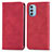 Coque Portefeuille Livre Cuir Etui Clapet S04D pour Motorola Moto G51 5G Rouge