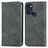 Coque Portefeuille Livre Cuir Etui Clapet S04D pour Motorola Moto G60s Gris