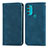 Coque Portefeuille Livre Cuir Etui Clapet S04D pour Motorola Moto G71 5G Bleu