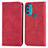 Coque Portefeuille Livre Cuir Etui Clapet S04D pour Motorola Moto G71 5G Rouge