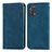 Coque Portefeuille Livre Cuir Etui Clapet S04D pour Oppo A74 4G Bleu